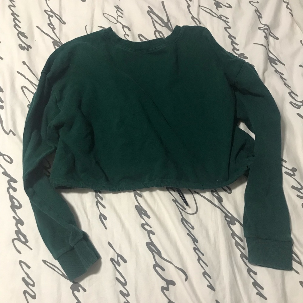 Green Crop Top Sweater